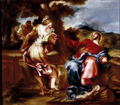 Kristus a Samaritán. Obraz Giovanni Andrea de 