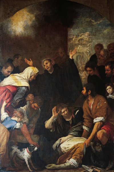Giovanni Andrea de Ferrari (1598-1669) Pyhän Ignatiuksen ylösnousemusmuurari od Giovanni Andrea di Ferrari