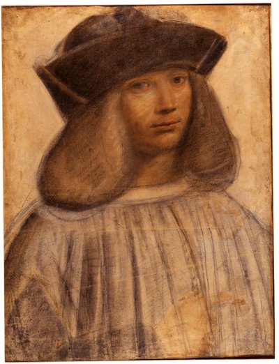 Portrét Francesca Melziho (v. 1491- 1570) italský malíř, žák a společník (milenec) Leonarda de Vinci (kresba) od Giovanni Antonio Boltraffio