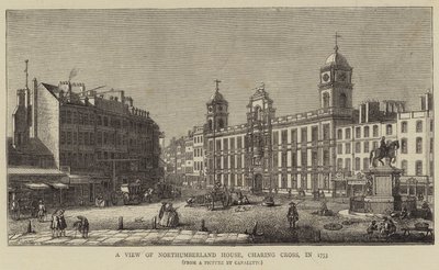 Pohled na Northumberland House, Charing Cross, v roce 1753 od Giovanni Antonio Canal