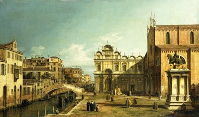 Campo Santi Giovanni e Paolo, Benátky, 1738-9 od Giovanni Antonio Canal