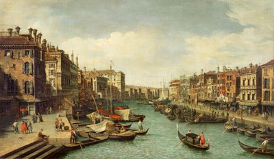 Canal Grande poblíž mostu Rialto, Benátky, c.1730 od Giovanni Antonio Canal
