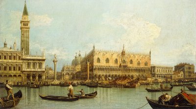 Molo, Benátky, z Bacino di S. Marco, od Giovanni Antonio Canal