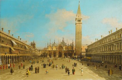 Piazza San Marco, Benátky, při pohledu na východ, od Giovanni Antonio Canal