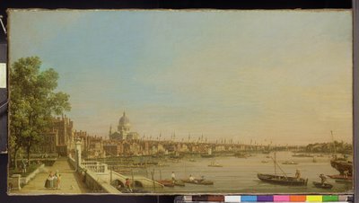 Temže z terasy Somerset House při pohledu směrem k St. Paul