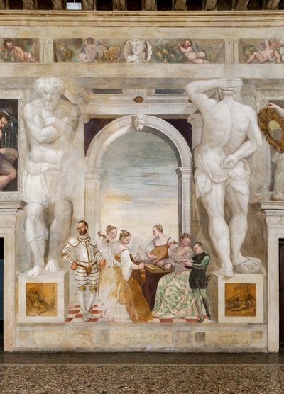 Koncert, hlavní sál, c.1570 (freska) od Giovanni Antonio Fasolo