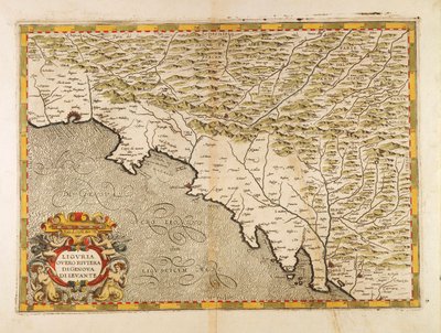Východní Ligurie, z Atlasu Itálie od Giovanni Antonia Maginiho, mědirytina od Giovanni Antonio Magini