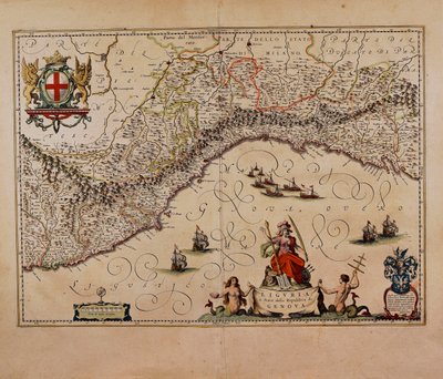 Mapa regionu Ligurie od Giovanniho Antonia Maginiho od Giovanni Antonio Magini