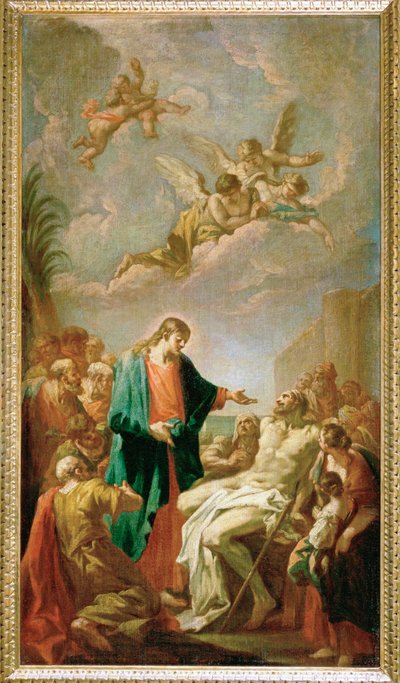 Kristus uzdraví ochrnutého od Giovanni Antonio Pellegrini