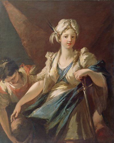 Judita a její služebná s hlavou Holoferna, asi 1710 od Giovanni Antonio Pellegrini
