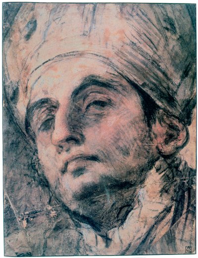 Portrétní studie, c1676-1727 od Giovanni Antonio Pellegrini