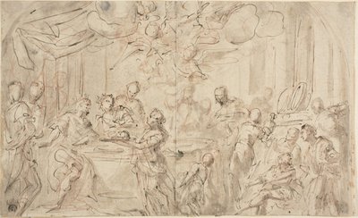 Salome s hlavou svatého Jana Křtitele před Herodem od Giovanni Antonio Pellegrini