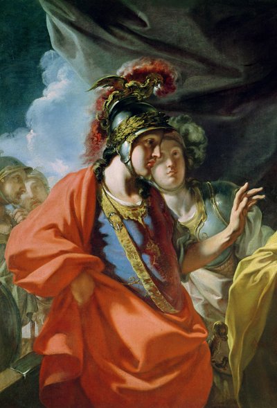 Milost Alexandra Velikého (356–323 př. n. l.) před rodinou Dareia III. († 330 př. n. l.) (detail z roku 155522) od Giovanni Antonio Pellegrini