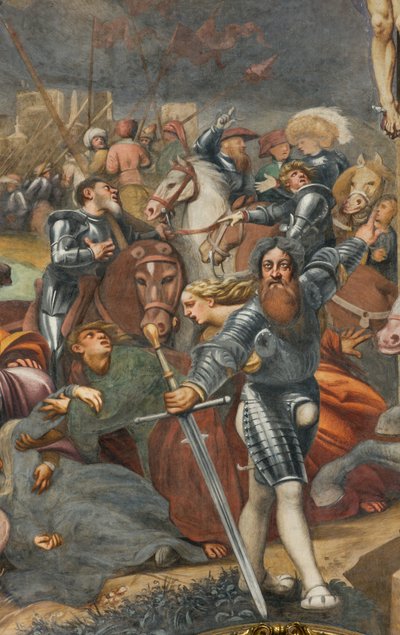Counterfaccata, IL Pordenone, Ukřižování 1520-21, Detail od Giovanni Antonio Pordenone