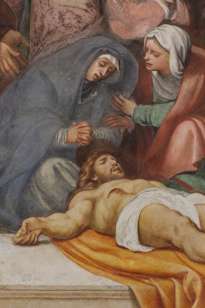 Counterfaccata, IL Pordenone, Deposition 1522, Detail od Giovanni Antonio Pordenone