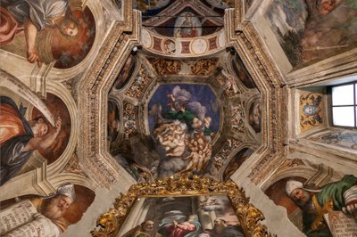 Bůh jako Stvořitel mezi anděly, kolem roku 1529 od Giovanni Antonio Pordenone