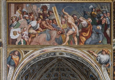 Ježíš padající pod křížem od Giovanni Antonio Pordenone