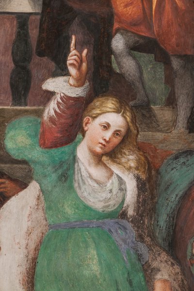 Disputace svaté Kateřiny s filozofy, 1530-32 (freska) (detail 3601450) od Giovanni Antonio Pordenone