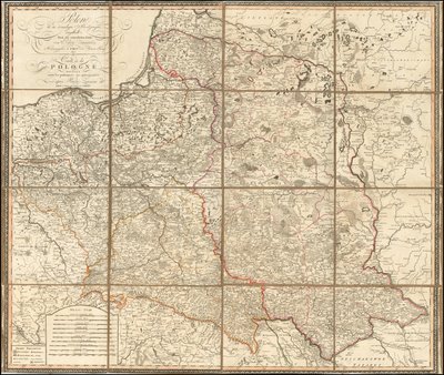 Mapa Polska z roku 1807 od Giovanni Antonio Rizzi Zannoni