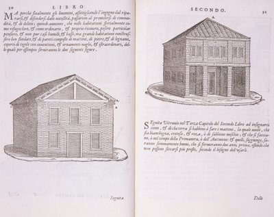 Vývoj bydlení, z knihy "Della Architettura", vydané v roce 1590 od Giovanni Antonio Rusconi