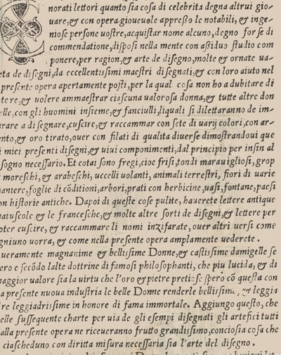 Příklad recammi, titulní strana vzadu, 1530. od Giovanni Antonio Tagliente