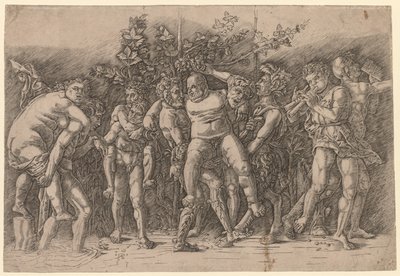 Bakchanal se Silenusem. od Giovanni Antonio da Brescia