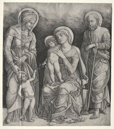 Svatá rodina se sv. Alžbětou a dítětem sv. 1500. od Giovanni Antonio da Brescia
