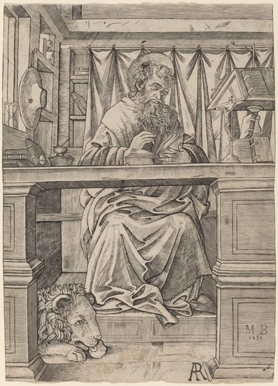 Svatý Jeroným ve své pracovně od Giovanni Antonio da Brescia