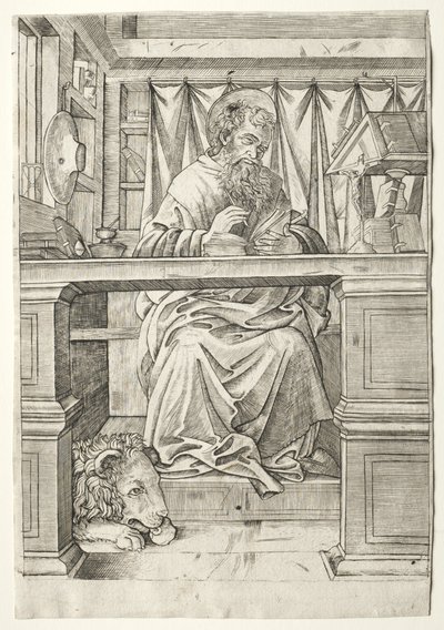 Svatý Jeroným ve své pracovně od Giovanni Antonio da Brescia