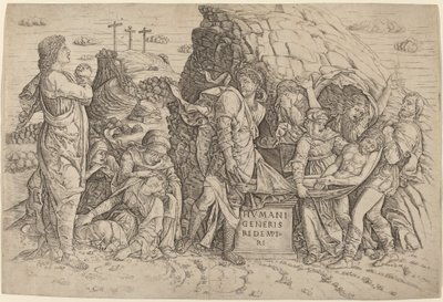 Pohřeb od Giovanni Antonio da Brescia, after Andrea Mantegna