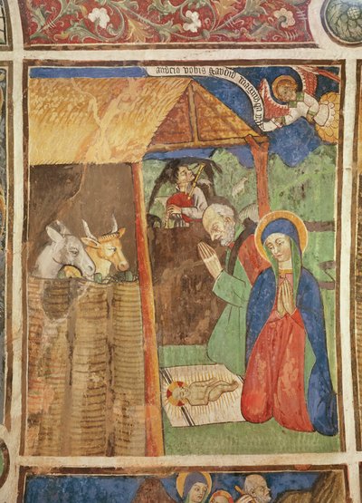 Narození Páně, kolem roku 1480 (freska) od Giovanni Baleison