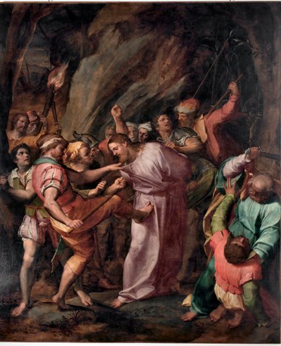 Obraz Zachycení Krista od Giovanniho Battisty Castello dit Il Bergamasco (asi 1500 / 1509-1569) od Giovanni Battista  Castello