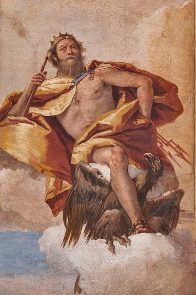 Gästeunterkünfte, der Raum des Olymp: "Jupiter" von Giovanni-Battista Tiepolo