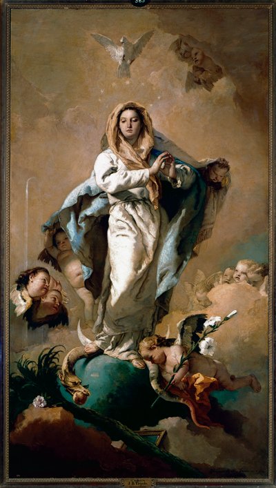 neposkvrněné početí od Giovanni Battista Tiepolo
