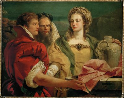 Rebecca u studny ... od Giovanni Battista (1696-1770) Tiepolo