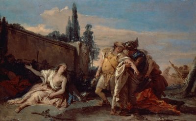 Rinaldo opouští Armidu (olej na plátně) od Giovanni Battista (1696-1770) Tiepolo