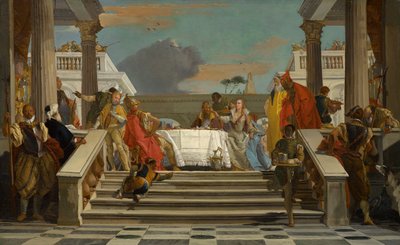Banket Kleopatry a Antonia, cca 1747-1750 (olej na plátně) od Giovanni Battista Tiepolo