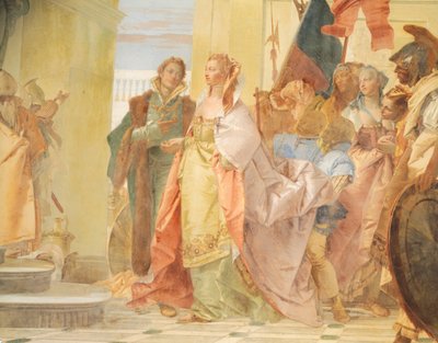 Velkolepost Scipia, Giambattista Tiepolo (1696-1770), freska, detail, Villa Lombardi Cordellina, Montecchio Maggiore, Vicenza, Itálie od Giovanni Battista Tiepolo