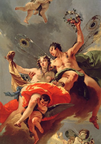 Zephyr a Flora od Giovanni Battista (1696-1770) Tiepolo