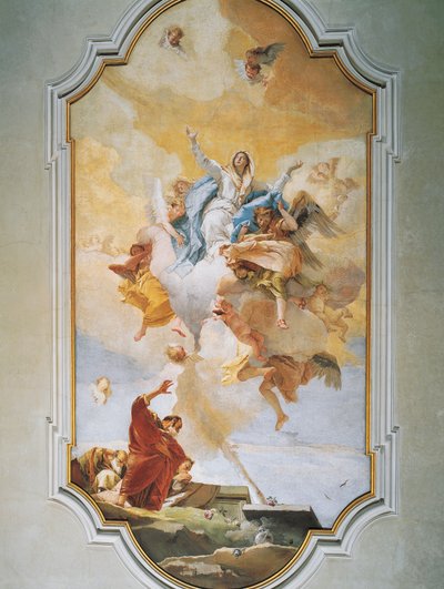 Nanebevzetí, Giovanni Battista Tiepolo (1696-1770), freska, Oratoř čistoty, Udine od Giovanni Battista Tiepolo