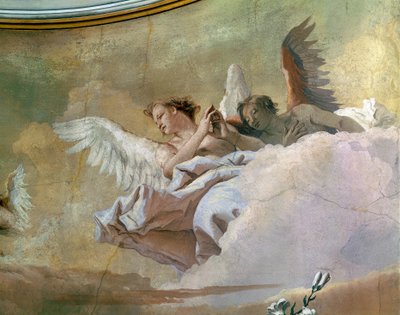 Sláva andělů, Giovanni Battista Tiepolo (1696-1770), freska, Detail, Oratoř čistoty, Udine od Giovanni Battista Tiepolo