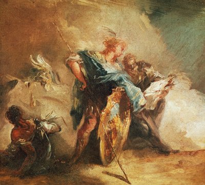 Minerva diktující zákony od Giovanni Battista Tiepolo