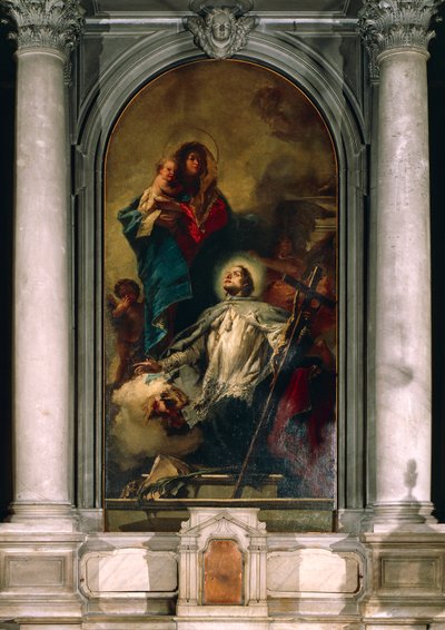 Panna zjevující se svatému Janu Nepomuckému od Giovanni Battista Tiepolo