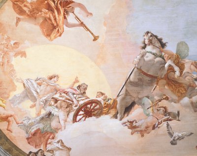 Svatební alegorie od Giambattisty Tiepola (1696-1770), freska, detail, Strop svatební alegorie, Ca 