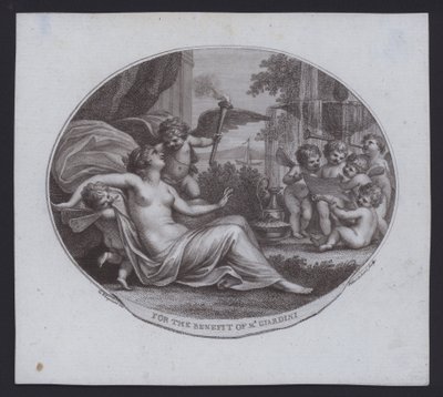 Benefiční vstupenka pro italského houslistu, skladatele a operního impresária Felice de Giardini od Giovanni Battista (after) Cipriani
