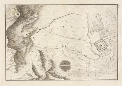 Geometrický plán zničeného města Palmyra, 1753 od Giovanni Battista 1712-86 after Borra