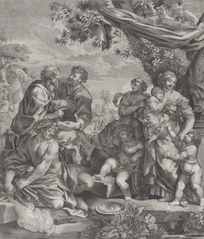 Alegorický výjev s obětním beránkem, 1640-70. od Giovanni Battista Bonacina