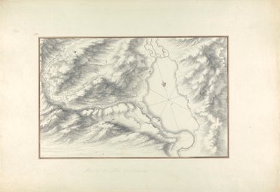 Plán jezera Tiberias od Giovanni Battista Borra