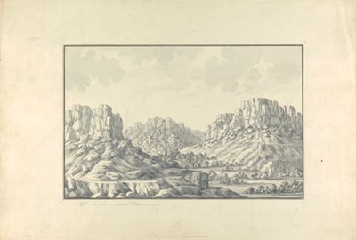 Pohled na Hill Towns nebo Ruins poblíž Damašku od Giovanni Battista Borra