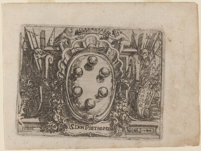 Věnování Donu Pietro Medici z "Bizzarie di vari Figure" od Giovanni Battista Bracelli